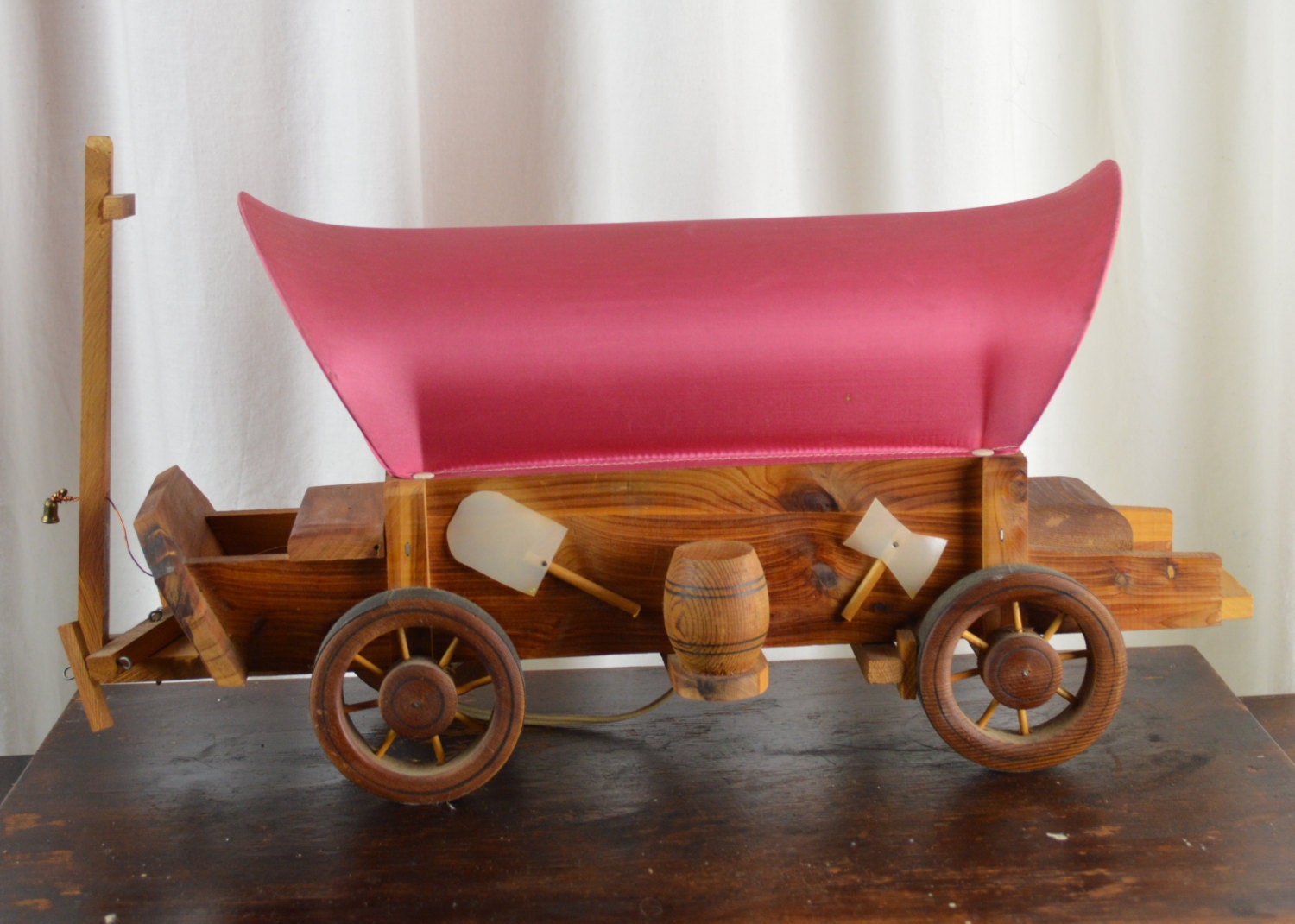 Covered Wagon Table Lamp Western Lamp Table Lamp 50s Lamp