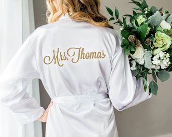 Wedding Robe for Bride and Bridesmaids, Bridal Party Robes for Bride to Be, Personalized and Monogram Options (Item - ROB100)