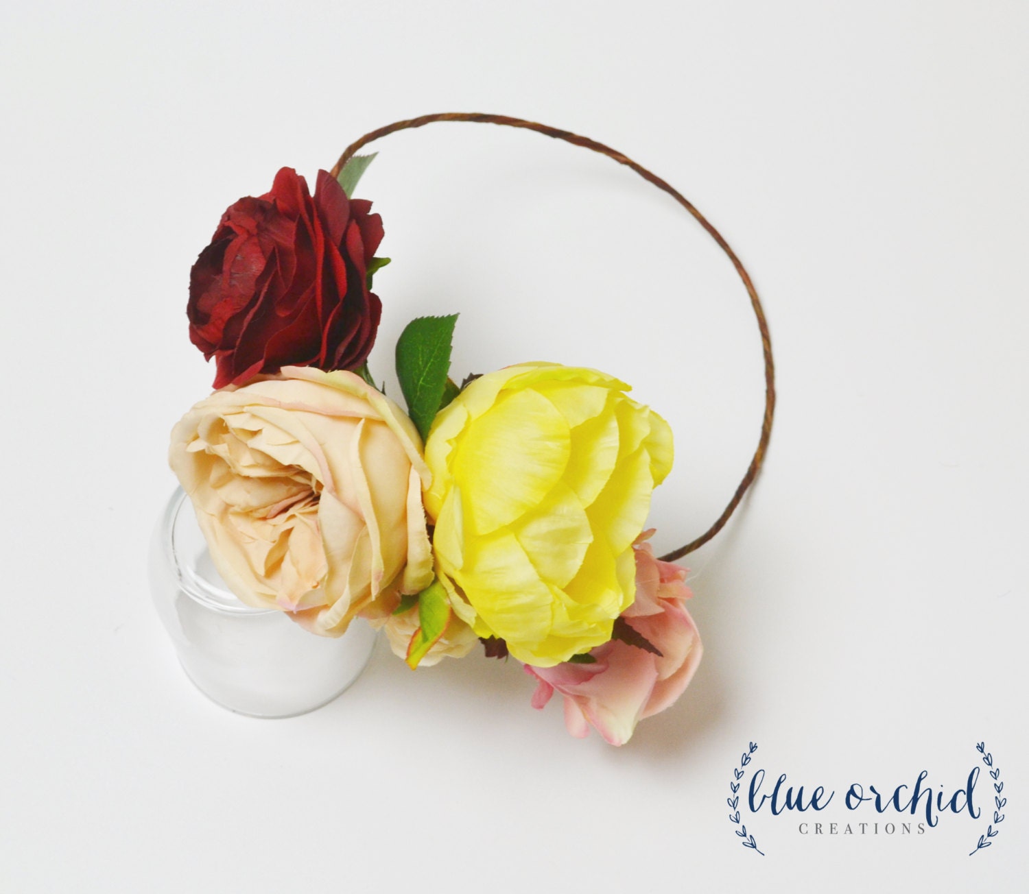 Colorful flower crown flower crown with large flowers silk Colorful flower crown flower crown with large flowers silk