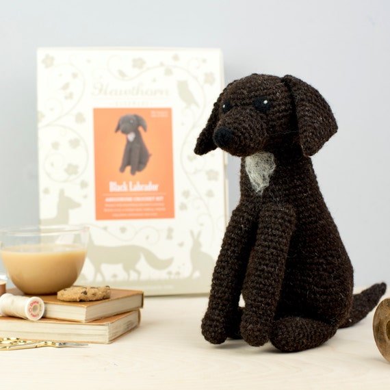 Black Labrador Crochet Kit Amigurumi Crochet Labrador Kit