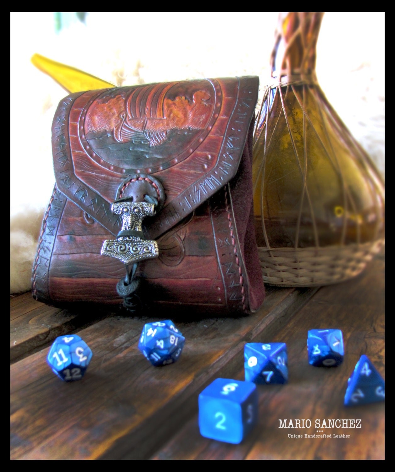 Custom Made Leather Dice Bags / Pouch by SanchezLeather on Etsy