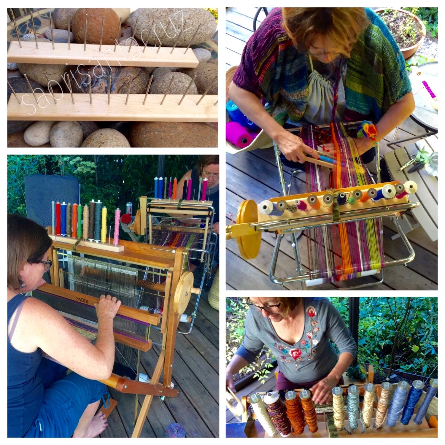 weaving bobbin rack holds 12 wound bobbinsSaorisantacruz