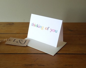 Thinking Of You Card - Sympathy Card - Just Because Card - Miss You Card - I Miss You Card - Grieving Card - Long Distance - Thinking Of You