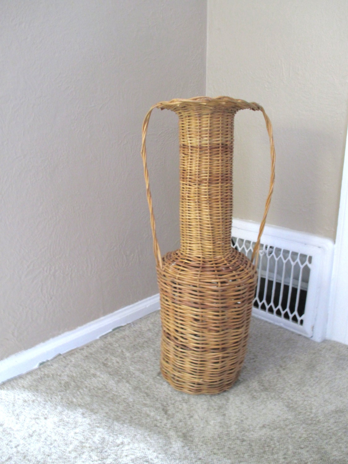 Tall Wicker Vase/Urn