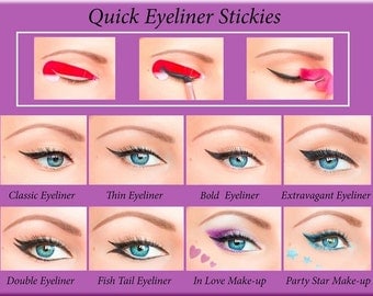 80 pcs Eyeliner Stencil Stickies Cosmetic Eye Makeup Tool Free Shipping NEW