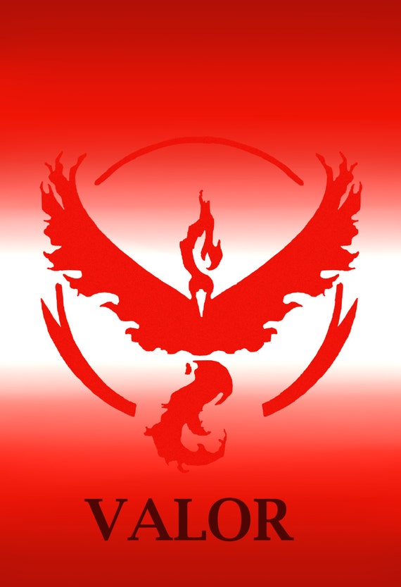TEAM VALOR Pokemon Go Poster 13x19