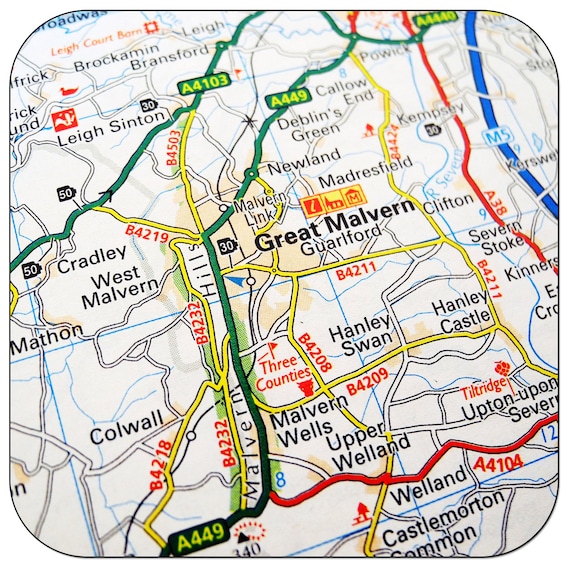 Great Malvern Map Coasters