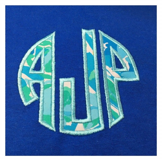 Lilly Pulitzer Monogrammed TShirt, Short Sleeve Monogrammed Shirt, Women's Lilly Pulitzer Monogram Tshirt