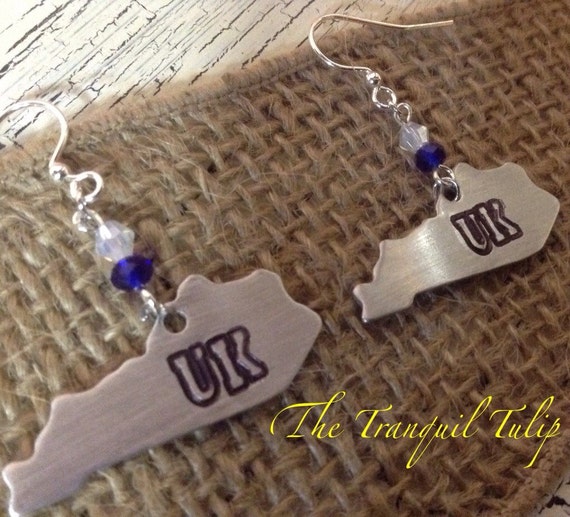 University of Kentucky Earrings UK Wildcats Jewelry