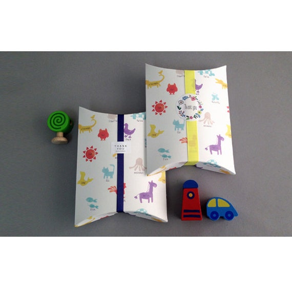 5 x Pillow boxes / Zoo boxes / Animal boxes / Kawaii boxes / from Twomysterybox on Etsy Studio