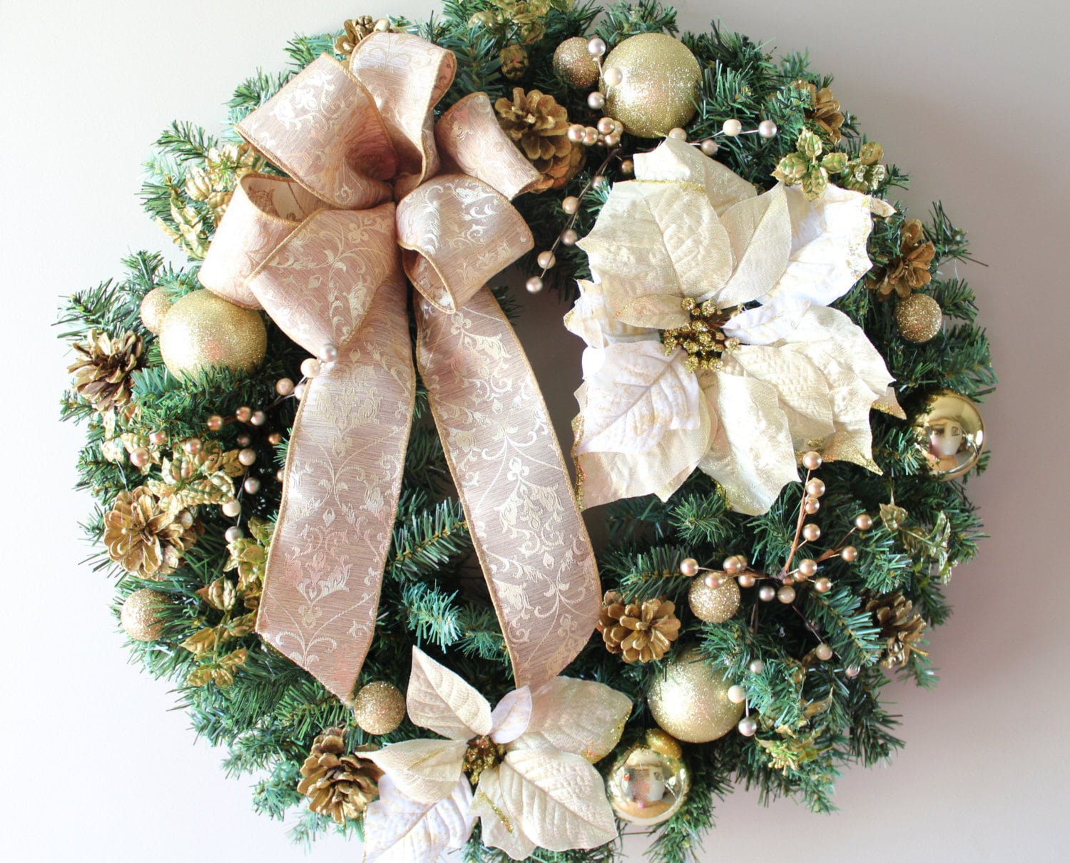 christmas wreath holiday wreath gold christmas by christmas wreath holiday wreath gold christmas by