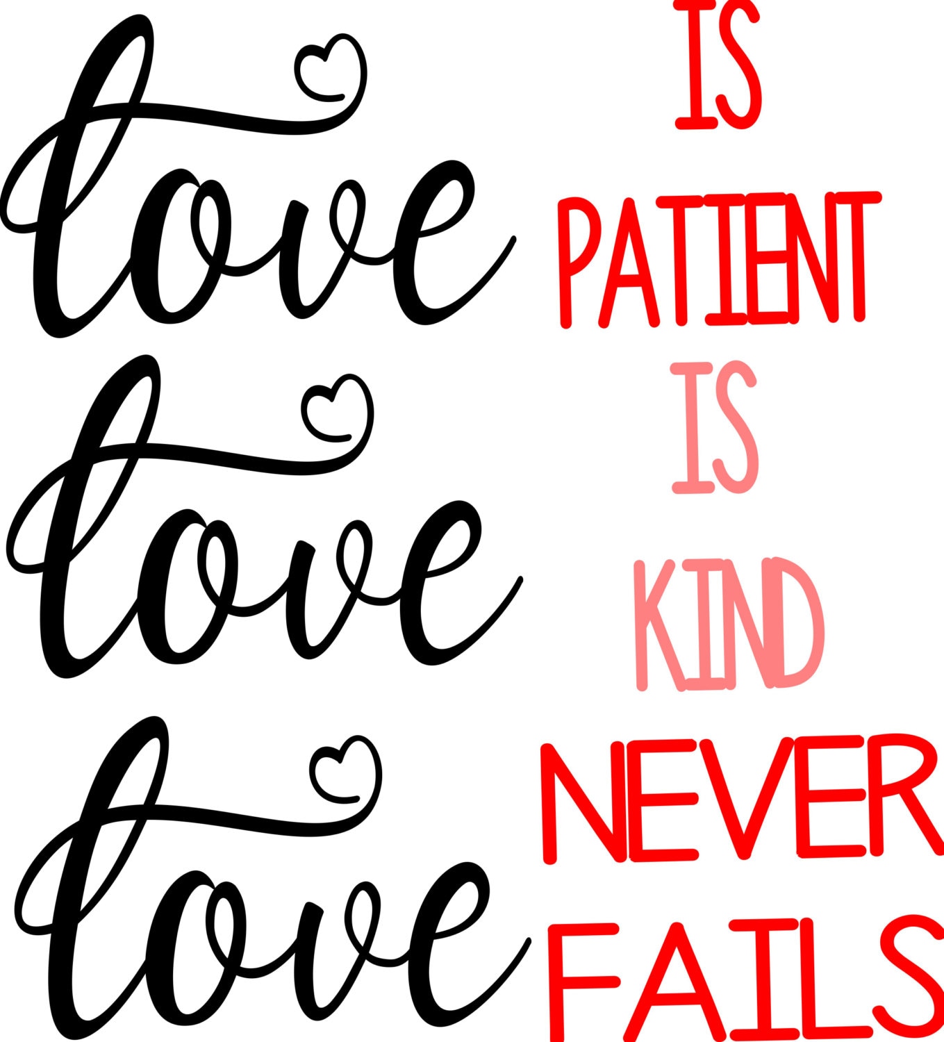 Download Love is Patient Cut File SVG by ArtForTheMostPart on Etsy