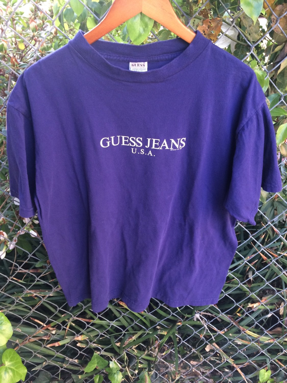Vintage 1992 Guess Jeans USA  Classic Logo T Shirt Made in the