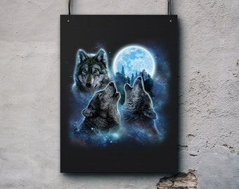 Three wolf moon | Etsy