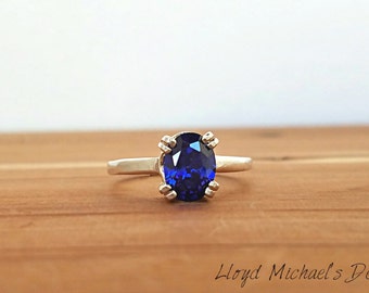 A mouth watering Blue Zircon set in Sterling Silver!