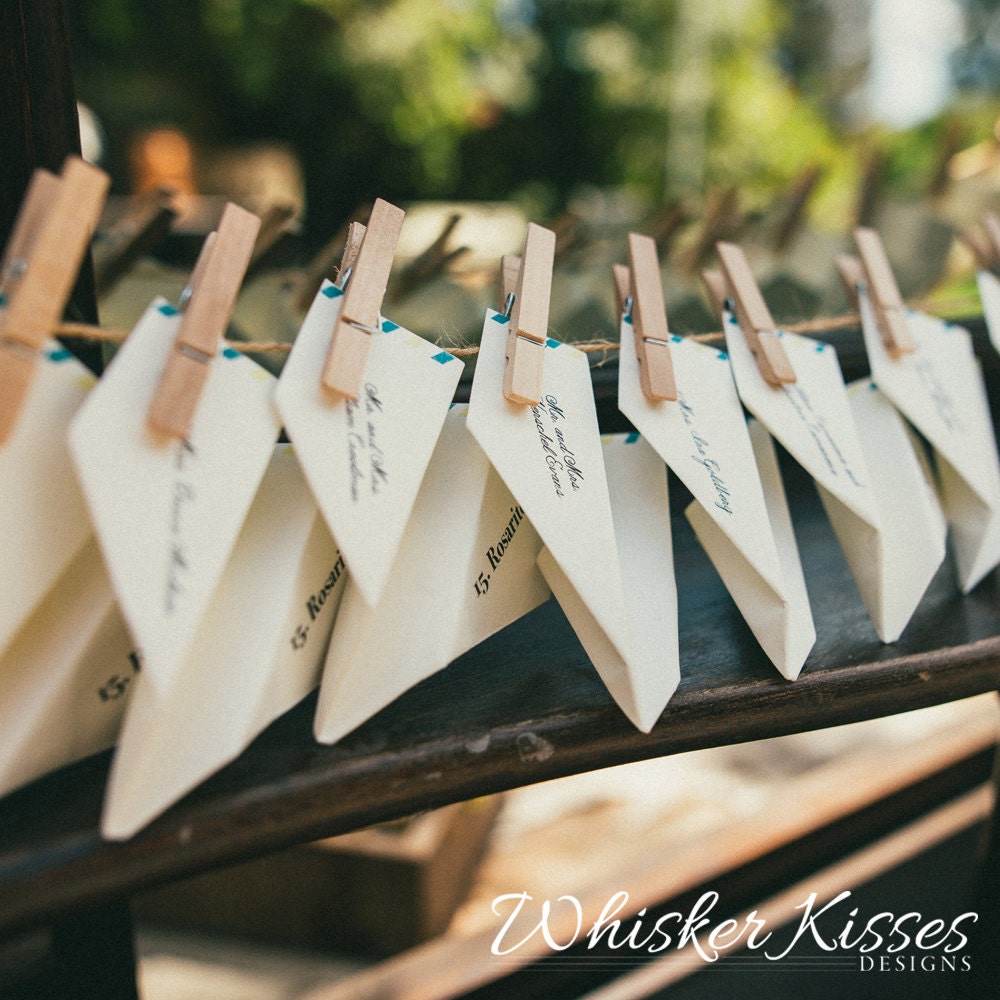 Airplane Wedding Escort Card Aviation Wedding Travel Theme