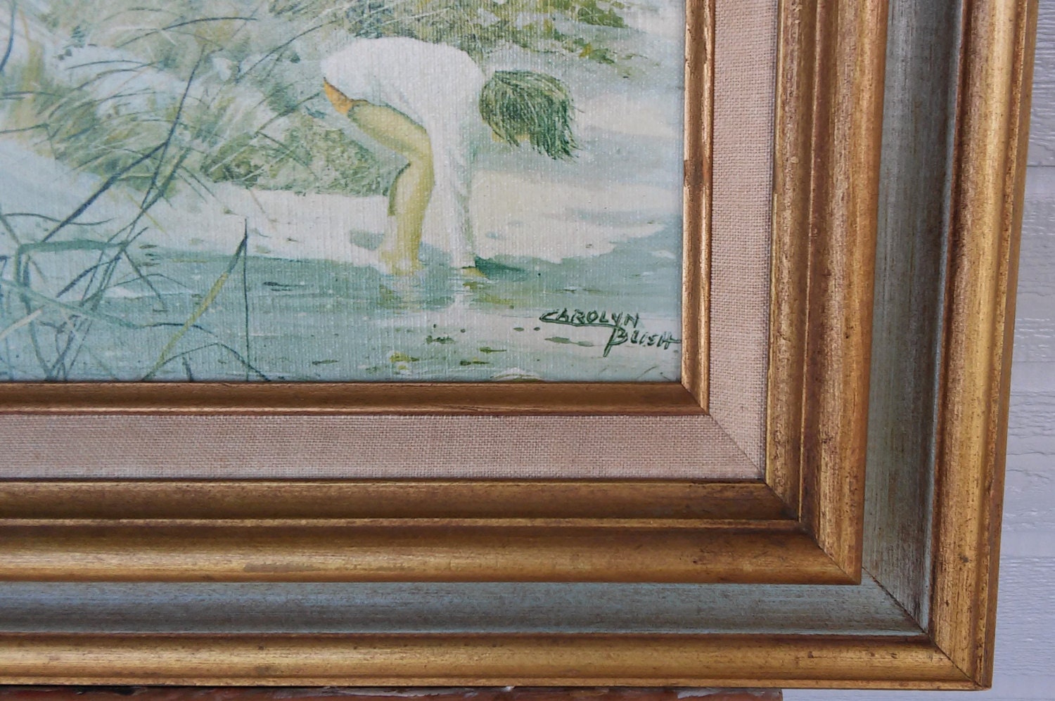 Vintage Carolyn Blish At the Sea Print with by letitbestyle