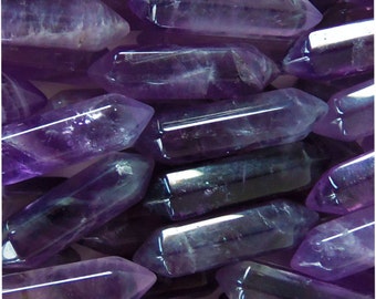 Purple amethyst stone, amethyst pendant, amethyst crystal, hexagonal amethyst, amethyst point, pointed crystals, double terminated crystal