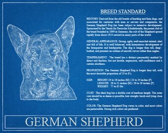 German Shepherd Portrait / German Shepherd Art / German Shepherd Wall Art / German Shepherd Print / German Shepherd Gift