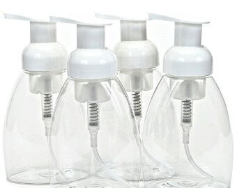 4, New, High Quality, 8.5 oz, Oval, Foaming Soap Dispensers.