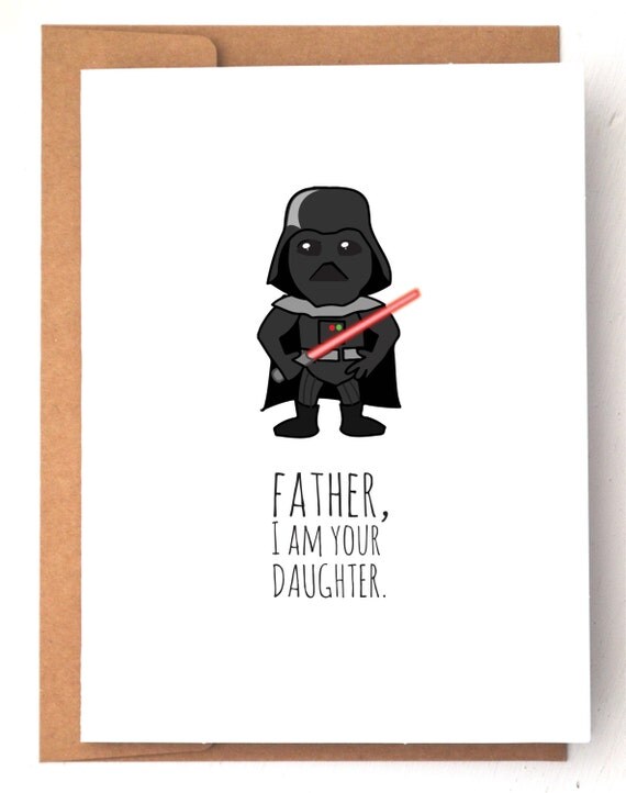 Father's Day Card Star wars card Darth Vader card Dad