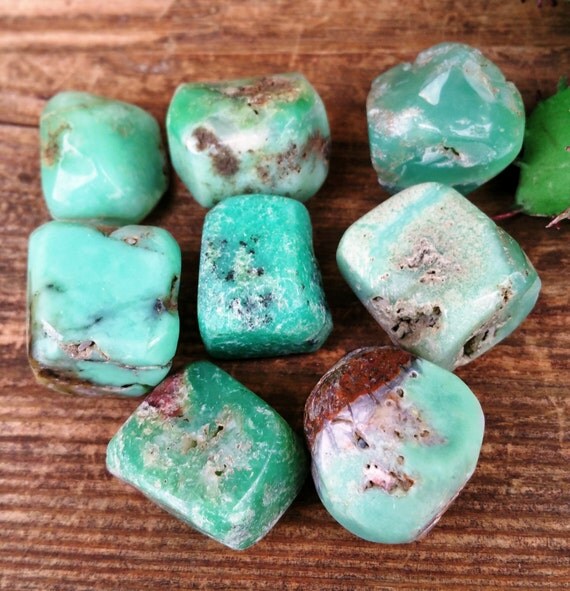 Chrysoprase Crystal Tumbled Stone Perfect for by peoplecrystals