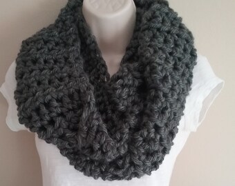 Handmade Infinity Scarf - Heather Gray
