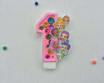 Bubble guppies / bubble guppies cake topper / bubble guppies birthday / bubble guppies party decorations / birthday candles /birthday candle