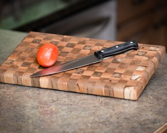 Oak & Maple End-Grain Cutting Board, Cutting Board, End-Grain Board, Wedding Gift, Ashland City, TN, Custom Woodworking