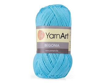 BEGONIA Yarnart 100% mercerized cotton yarn for crochet and knitting 50g - 169m