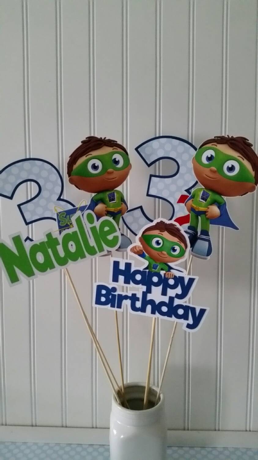 Super why cake topper super why birthday super by paperedaffair