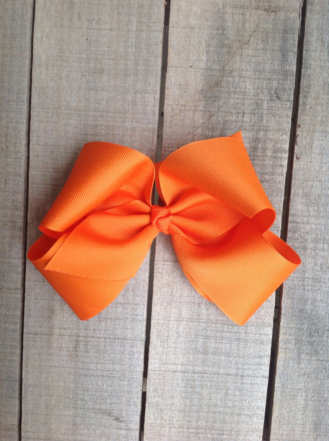 Orange hair bow girls large hair bow by SweetTennesseeGirls