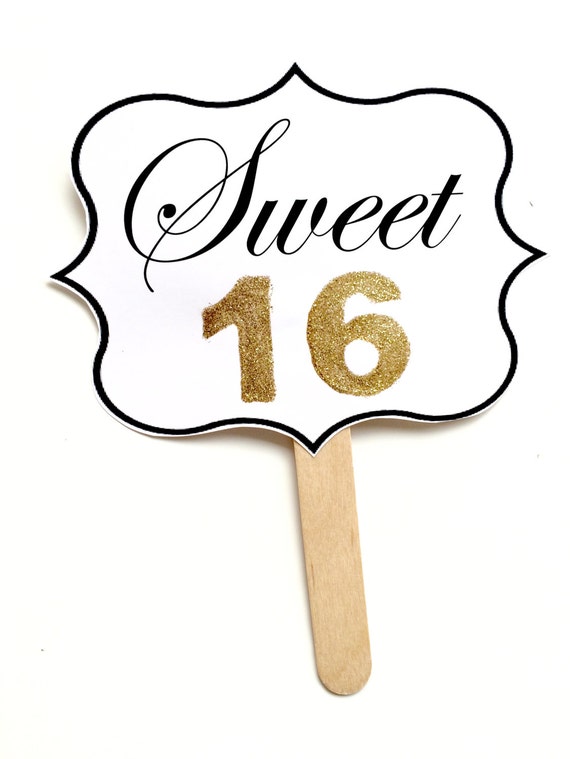 sweet16 photo booth signs