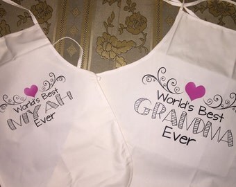 Mommy and Me matching aprons/Mommy daughter matching aprons/ grandma granddaughter matching aprons/matching aprons/mommy and me/mimi/nana
