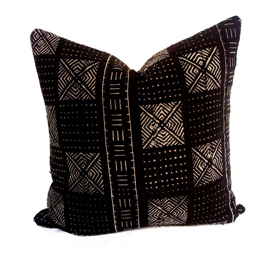 African Mudcloth Pillow Cover 20 x 20