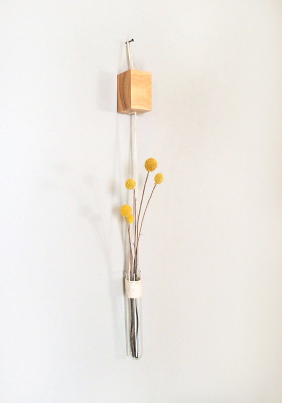 Wall Hanging Vase White Vase Glass Tube Vase Wall Hanging