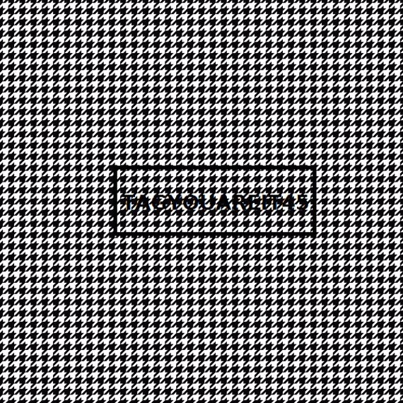 Black Houndstooth on White Cardstock Paper