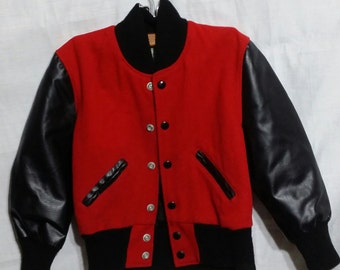 Red snap jacket Etsy