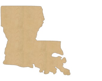 Louisiana State Wood Cut Shape Shape, Unfinished Wood Louisiana Laser Cut Shape, DIY Craft ...