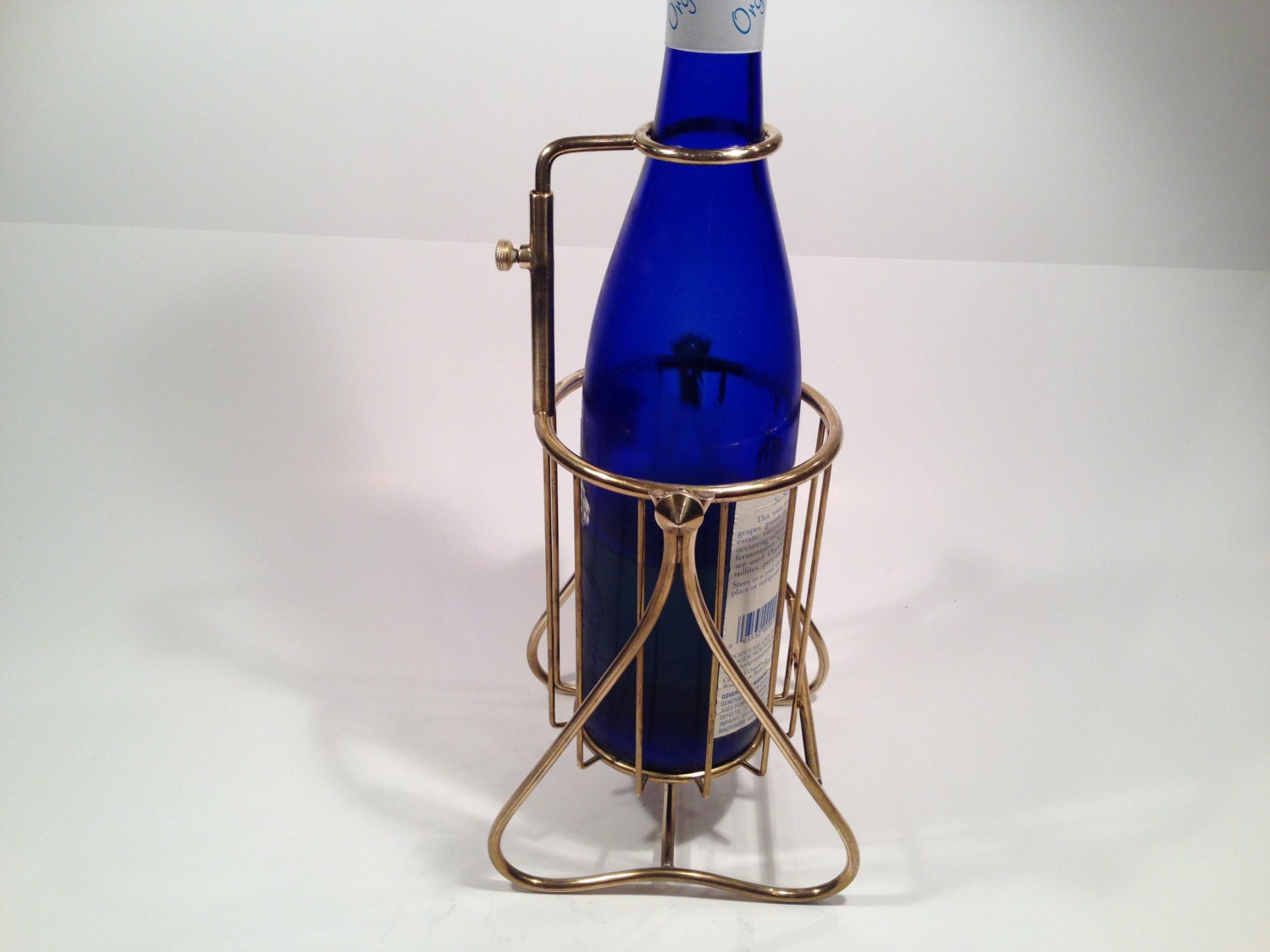 Vintage Brass Wine Decanting Cradle From Italy Circa
