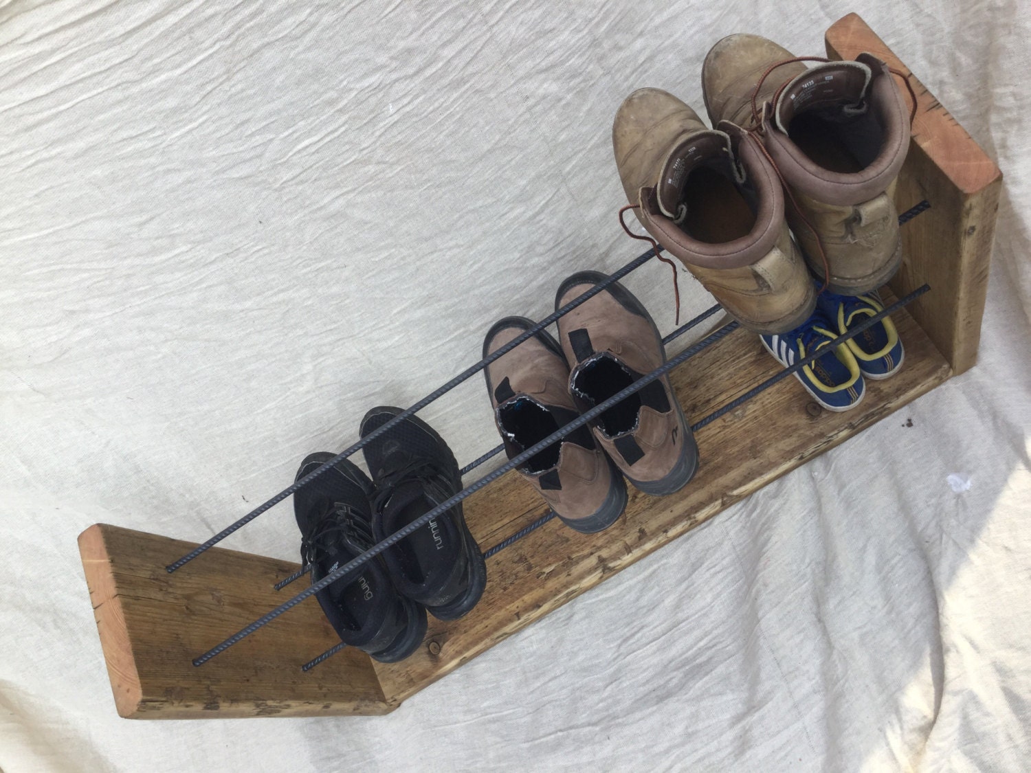 Shoe Rack Rustic Shoe Rack Handmade Wood Shoe Rack
