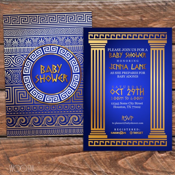 Greek Baby Shower Invitations 1