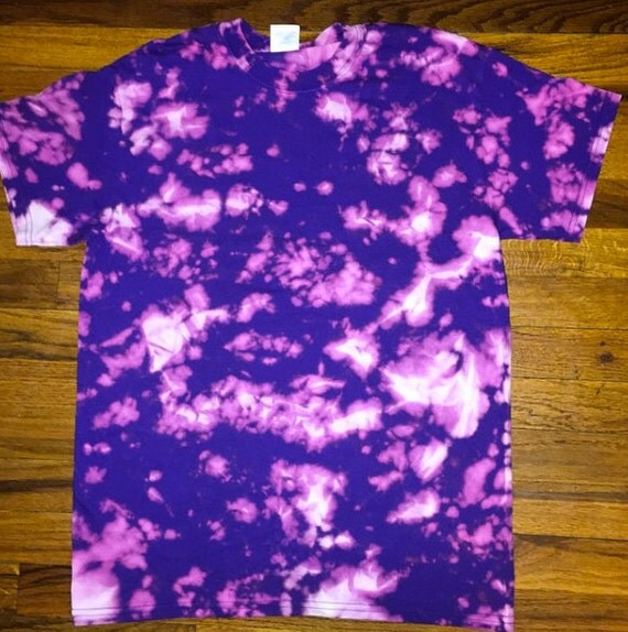 Purple Bleached Tie Dye Tshirt