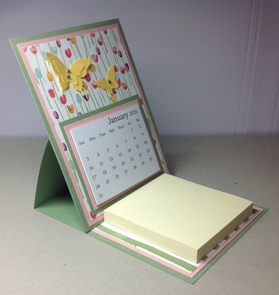 SALE..Butterfly Desk Easel Calendar with by JenniCraftyCreations
