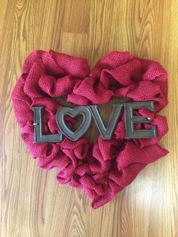 Items similar to Love heart wreath on Etsy