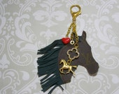 Items similar to Louis Vuitton Upcycled Bag Charm Horse with Mane on Etsy