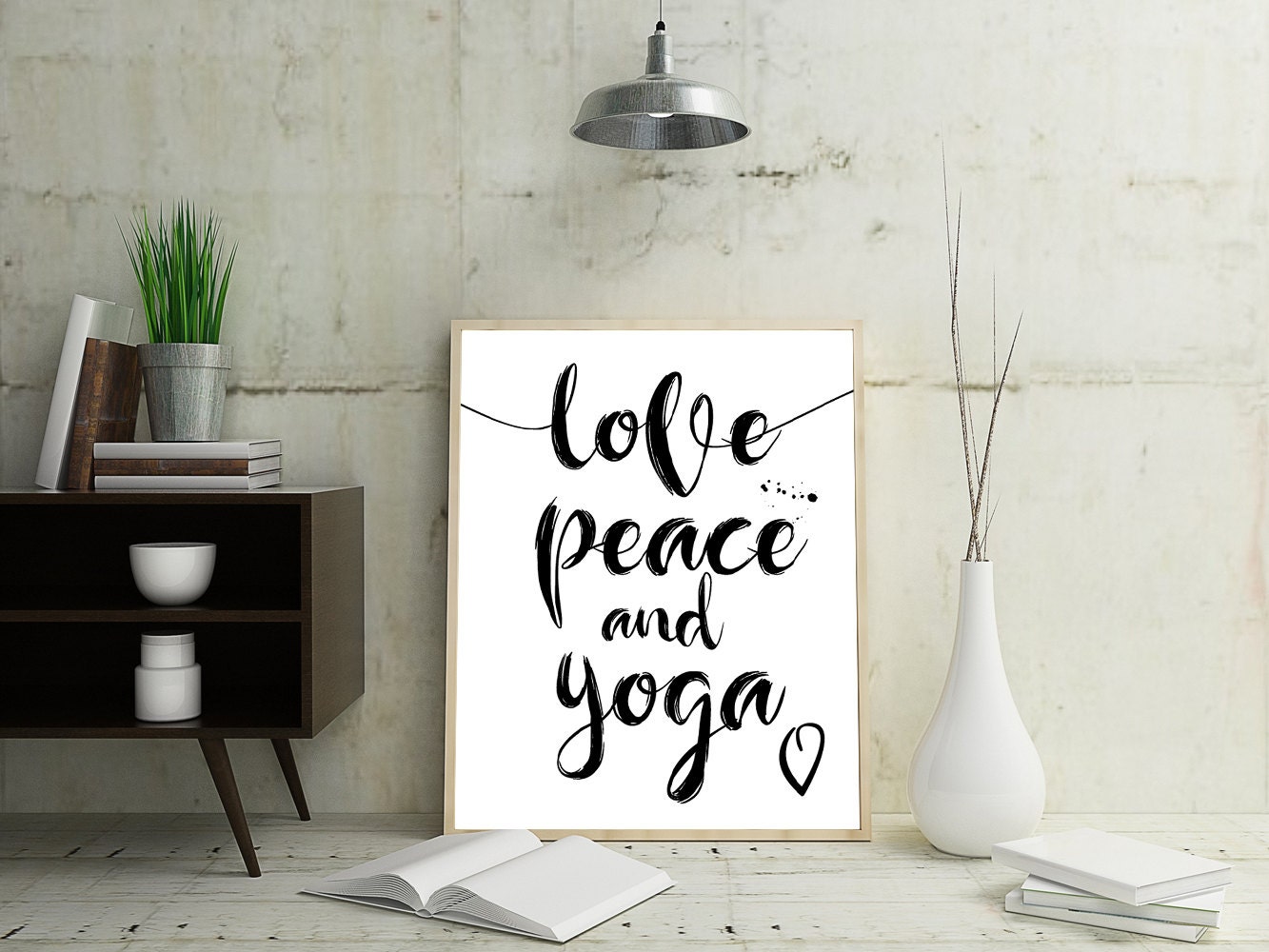 Yoga Wall Print Yoga Poster Yoga Printable Yoga Gifts by OjuDesign