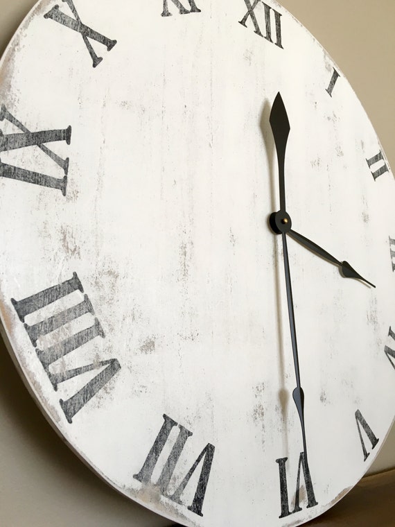 Handmade Rustic & Distressed Wall Clock by GirlyBuilds on Etsy