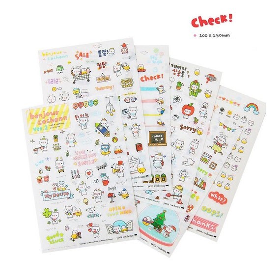 cochonn stickers v2 kawaii korean stickers planner stickers kawaii deco sticker 6 in 1 cochonn stickers v2 kawaii korean stickers planner stickers kawaii deco sticker 6 in 1