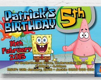 Spongebob Invitation 